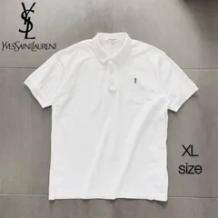 【新品】 サンローラン YSL 刺繍 ロゴ ポロシャツ ホワイト 白 XS Saint Laurent（サンローラン）の「送料無料☆Saint Laurent