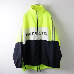 美品 メンズ バレンシアガ BALENCIAGA 508903 TXD12 LOGO PRINTED JACK ロゴプリント ナイロンジャケット 38//イエロー【2400013805483】のサムネイル