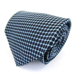 クリッツア ブランド ネクタイ 花柄 ドット 格子柄 シルク イタリア製 メンズ ネイビー KRIZIA 【中古】