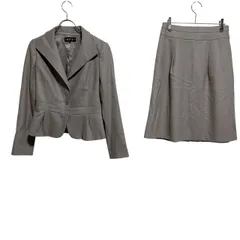 RE182 INDIVI インディヴィ　スカートスーツ　ウール　グレージュ　レディース　サイズ38　サイズ40