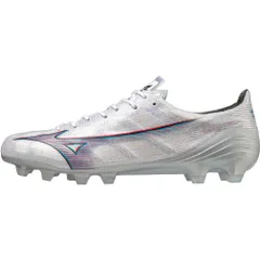 [ミズノ] サッカースパイク MIZUNO α ミズノアルファ JAPAN フットボール 部活 軽量 メンズ ホワイト×イグニッションレッド×ブルー 26.0 cm 2E [ホワイト×イグニッションレッド×ブルー] [26.0 cm 2E]