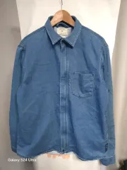 ZARA(ザラ) マン デニム ファスナー付き シャツ L 正規品 コレクション)