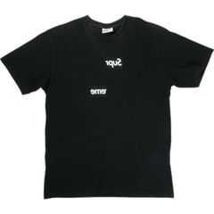 Size【S】 SUPREME シュプリーム ×COMME des GARCONS SHIRT コムデギャルソン 18AW Split Box Logo Tee Black Tシャツ 黒 【中古品-良い】 20822290