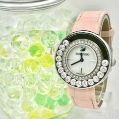 極美品 希少 スワロフスキー オクテア 腕時計 ブラック クリスタル