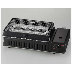 (B品・傷あり)組立式 七輪テーブル&チェア2脚セット　BBQ　七輪 組立式七輪テーブル蓋つき+組み立て式チェア2脚セット BBQ