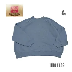 無地スウェットトレーナーLブルーHanes Her Way レディース