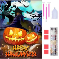 ダイヤモンドアート Rinimie ダイヤモンドアート キット ハロウィン カボチャ ダイアモンドビーズ絵画キット 5Dモザイクアート DIY 手作り絵画手芸キット ダイヤモンド塗装 全面貼り付けタイプ 芸術品 家用装飾 30x40cm（カボチャ）