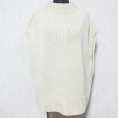 美品 21AW GALERIE VIE ギャルリーヴィー ファインウール ビルドネックベスト 23-02-14-02105 S ライトベージュ レディース 古着 中古 USED