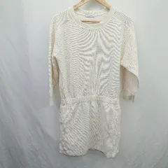 ◇ ⊇ ジャーナルスタンダード 定価15400円 ニット系 長袖 ミニ丈 ワンピース サイズフリー アイボリー系 レディース E  【1507080010619】