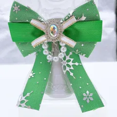 キンブレリボン ペンライトリボン 雪チュール 緑 ★ハンドメイド