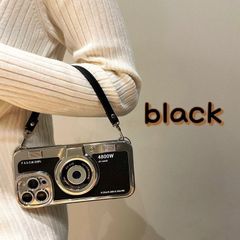 クリエイティブなライチ柄ハンドヘルドストラップ付きiPhoneケース(11/12/13/14/15/16 Pro Max Plus対応)フルカバー落下防止モバイル保護ケースのサムネイル