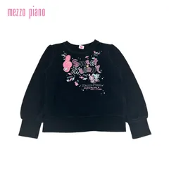 730◯ mezzo piano トレーナー　135 女の子　ブラック