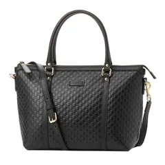 新品 グッチ GUCCI ハンドバッグ マイクロ グッチ シマ 黒 ブラック