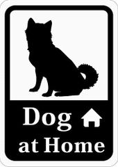 [CraftBunnyR 家に犬がいますステッカー「柴犬」 Dog at Home (再剥離ステッカー) s55r