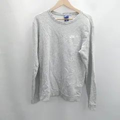 ◇ ⊂ NIKE ナイキ ワンポイント 長袖 トレーナー カットソー サイズM グレー系 レディース E  【1502030011685】