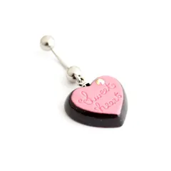 １８Ｇスィートハートばなな 耳兼用ボディピアス ヘソピアス 耳ピアス