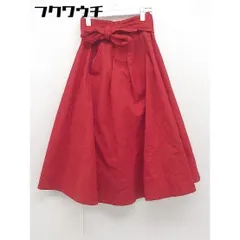 ◇ ABAHOUSE ecru アバハウスエクリュ 膝下丈 フレア スカート サイズ36 レッド系 レディース 【中古】 【1104260006792】のサムネイル