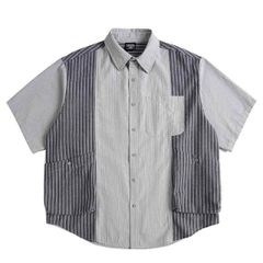 SHAREEF 半袖シャツ STRIPE JQ S/S SHIRTS - メルカリ