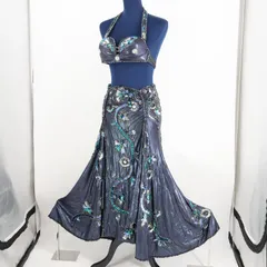 【中古sale】エジプト製黒のベリーダンスセットアップ 中古sale】エジプト製黒のベリーダンスセットアップ