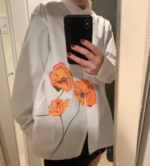 ペイントシャツ　白シャツ　＋J ユニクロ