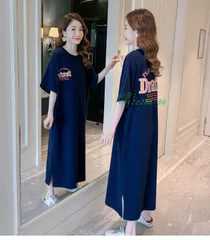 Tシャツワンピース 半袖 レディース ワンピース 夏 ロングTシャツ ショートワンピ 女性 半袖Tシャツ ワンピース 可愛い カットソー 部屋着  vii2z286736