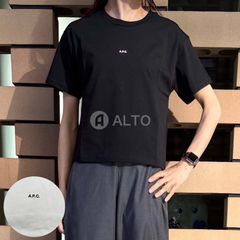 【2025春夏物モデル】☆1/30入荷☆A.P.C. アーペーセー ロゴプリント Tシャツ マイクロ ロゴ プリント Tシャツ 半袖 COHBW F26387 レディース