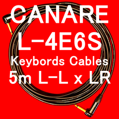 CANARE L-4E6S Keybords  Cable w/ Neutrik Gold Plated TS Plug LL 5m LR 2本SET