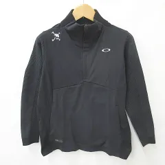 オークリースカルコレクション OAKLEY SKULL COLLECTION シャツ ジャケット ゴルフ スポーツウェア ニット 長袖 ハーフジップ 黒 ブラック L