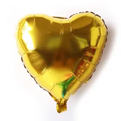 ハートバルーン　風船　約10インチ　アルミバルーン　ハート型　アルミバルーン　デコレーションバルーン　ナンバーバルーン　立体　飾り付け　結婚式　誕生日会　パーティー　記念日　ウェディング　イベント 装飾　デコレーション １個(ゴールド)