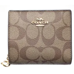 コーチ シグネチャー スナップ ウォレット シグネチャー キャンバス C3309 【中古】【全国送料無料】COACH 二つ折り財布 061112AARMNG-16789