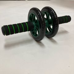 【在庫処分品】アブローラー　DOUBLE WHEEL　腹筋ローラー　膝マット付き　トレーニング用品