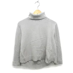 シンプリシテェ SIMPLICITE ニット セーター タートルネック ラウンドヘム リブ ロールアップ 長袖 F グレー /NT15