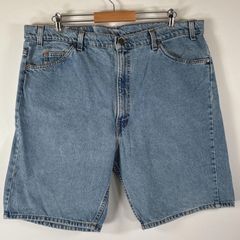 古着 80's/80年代 ヴィンテージ リーバイス Levi's USA製 デニム ショートパンツ 505 オレンジタグ ボタン裏575 半ズボン w42  ブルー系 メンズ