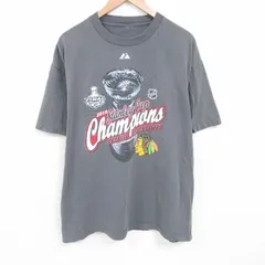 XL/古着 半袖 Tシャツ メンズ NHL シカゴブラックホークス 大きいサイズ クルーネック グレー 25jun28 中古