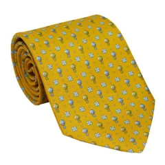 サルバトーレ フェラガモ salvatore ferrgamo ネクタイ イエロー系 シルク100％ イタリア製 703865 ギフト プレゼント