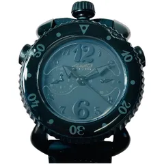 GaGa MILANO MM48 ガガミラノ クォーツ クロノグラフ 黒青PVD GaGa MILANO ガガミラノ Gaga Milano 6054.1 CHRONO クロノ 48mm