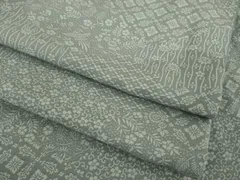 平和屋着物●上質な小紋　切嵌鳳凰花文　正絹　逸品　AAAY4699ck