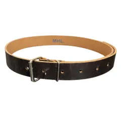 【美品】MHL マーガレットハウエル　高級レザーベルト 本革/牛革 英国製正規品 MHL. エムエイチエル マーガレットハウエル ベルト ブラウン