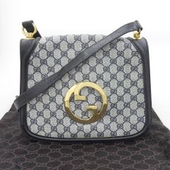 【本物保証】 希少 レア 布袋付 グッチ GUCCI GGスプリーム ショルダーバッグ ネイビー インターロッキングG オールドグッチ ビッグロゴ