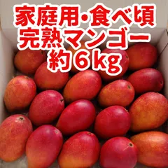 ◉家庭用◉ 約６kg 糖度12〜15度（15度超もあり） 沖縄産 完熟マンゴー（アップルマンゴー）クール便《農家直送》 - メルカリ