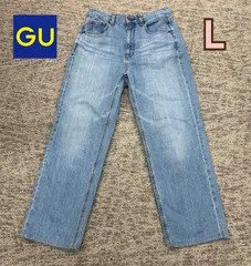 GU　ジーユー　レディース　ローライスバギージーンズ（ライトブルー）Ｌ （商品番号221-338548）