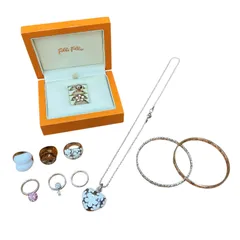 RE145 Folli Follie フォリフォリ アクセサリーまとめ ネックレス 指輪 バングル ゴールド シルバー ビジュー フラワー