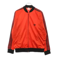 adidas (アディダス) VINTAGE トラックジャケット ジップアップブルゾン レッド/ブラック