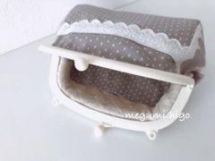 型紙＆作り方☆脇マチポーチ(セリア・プラフレーム口金)パターン