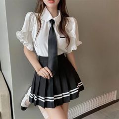 制服 リボン ネクタイ 学生 小物 韓国 JK スクール ネクタイ ブラック 黒 無地