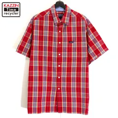 00s CHAPS チェック柄 ラルフローレン コットン 半袖シャツ メンズ 表記Lサイズ