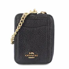 コーチ COACH 小銭入れ コインケース パスケース カードケース フラグメントケース レザー 黒 6303 /TK