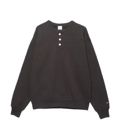 Healthknit ヘルスニット CLASSIC SWEAT HENLEY NECK L/S　Color：F/ BLACK クラシック スウェット ヘンリーネック 新品のサムネイル