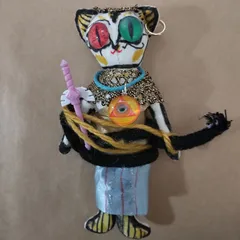 古代エジプト風の猫ドール  ピラミッドパーツ付き