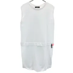 DIESEL ディーゼル ノースリーブ 膝丈ワンピース XS ホワイト系 バックプリント レディース 古着